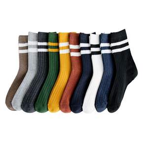 條紋羅紋襪 10雙組