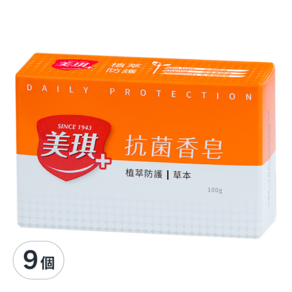 美琪 天然抗菌香皂 草本 100g, 9個