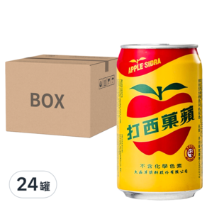 大西洋 蘋果西打, 330ml, 24罐