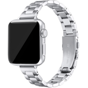 IT'S LIFE Apple Watch 女款薄金屬錶帶 38/40/41mm, 銀色