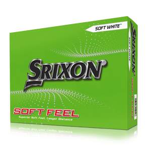 SRIXON Soft Feel高爾夫2層球, 亮白色, 1盒, 12顆