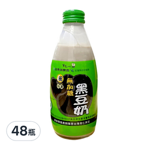 羅董 特濃無加糖台灣青仁黑豆奶, 245ml, 48瓶