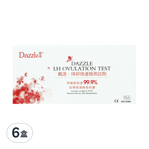 Dazzle 戴洛 排卵快速檢測試劑, 15入, 6盒