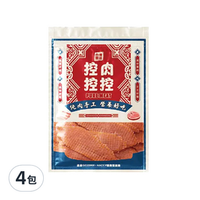 控肉控控 寵物肉乾, 蜜汁雞柳, 80g, 4包