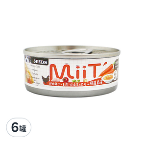 惜時 MiiT 有雞愛犬機能湯罐, 鮮嫩雞丁胡蘿蔔湯佐蕃茄四季豆起司, 80g, 6罐