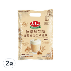 馬玉山 無添加蔗糖紅藜麥杏仁核桃飲, 360g, 2袋