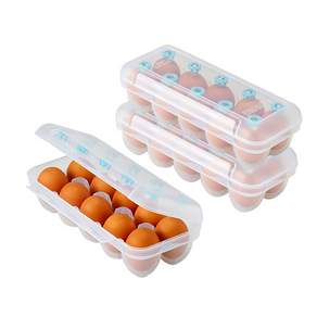cimelax 10格雞蛋收納盒, 3個, 半透明