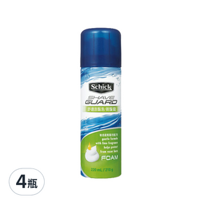 Schick 舒適牌 刮鬍泡 敏感型 220ml, 210g, 4瓶