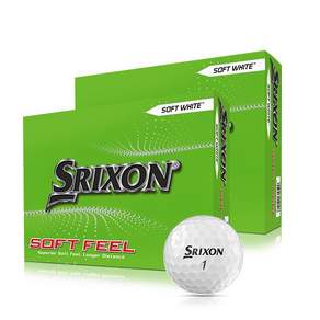 SRIXON Soft Feel高爾夫2層球, White, 2盒, 12顆