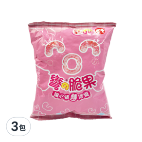 乖乖 玉米脆果 彎的脆果 草莓煉乳, 40g, 3包