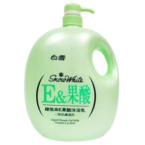 Snow White 白雪 E&果酸 維他命E果酸沐浴乳, 2kg, 1瓶