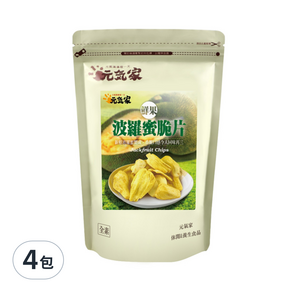 元氣家 波蘿蜜脆片 全素, 100g, 4包