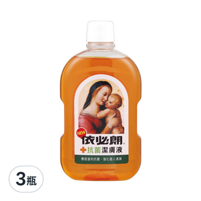 依必朗 抗菌潔膚液, 1L, 3瓶