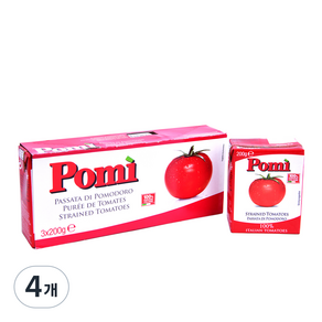 Pomi 瀝乾番茄醬 3p, 4個, 600g