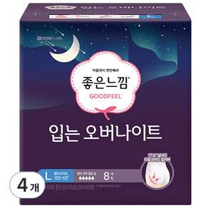 GOODFEEL 夜用衛生棉, L, 8件, 4包