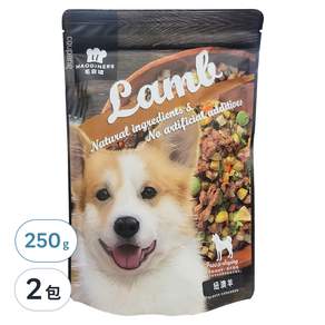 MAODINERS 毛食嗑 成犬 凍乾鮮食 熟食餐, 紐澳羊, 250g, 2包