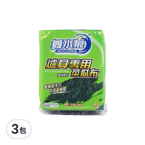 NEXCLEANS 舞水痕 爐具專用菜瓜布 RT-K3150 16*12*0.9cm 10g, 5個, 3包