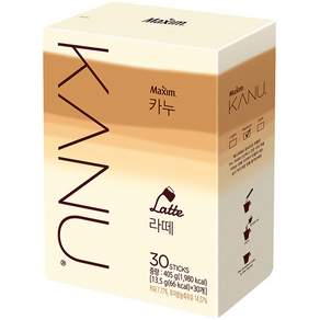KANU 漸層奶香拿鐵咖啡, 13.5g, 30條, 1盒