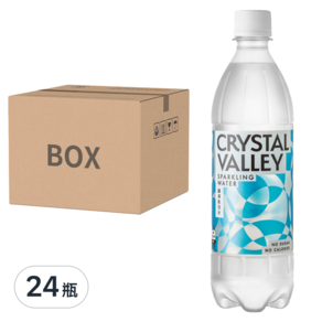 金車 CRYSTAL VALLEY 礦沛 氣泡水, 585ml, 24瓶