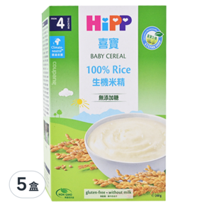 HiPP 喜寶 BABY CEREAL 100% Rice生機米精 無添加糖 4個月以上, 200g, 5盒