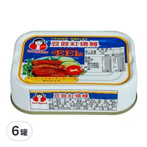 東和食品 HowMaMa 豆豉紅燒鰻罐頭, 100g, 6罐