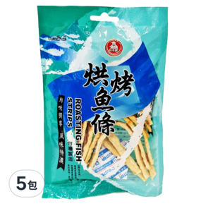 長松食品 烘烤魚條, 30g, 5包