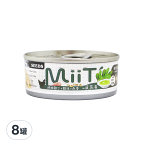 惜時 MIIT 狗副食罐頭, 鮮嫩雞丁菠菜湯佐雞絲燕麥, 80g, 8罐