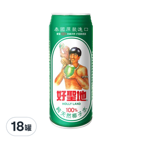 好聖地 100%純天然椰子水, 520ml, 18罐