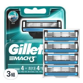 Gillette 吉列 Blue3 威鋒3刮鬍刀, 4入, 3組