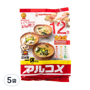 marukome 料亭12食味噌湯 綜合, 216g, 5袋