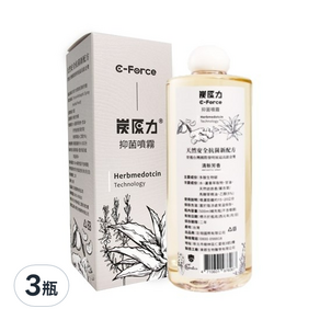 炭原力 抑菌噴霧, 草本清新, 500ml, 3瓶