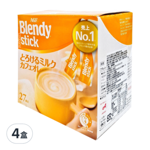 AGF Blendy 濃厚咖啡牛奶, 9.3g, 27條, 4盒