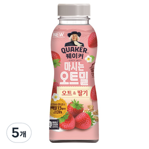 QUAKER 桂格 燕麥穀物飲 草莓口味, 50克, 5瓶