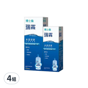 BAUSCH LOMB 博士倫 瑞霖 水漾清新多效保養液 355ml*1+120ml*1, 4組