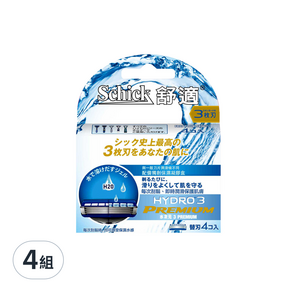 Schick 舒適牌 水次元 三刀片, 4入, 4組