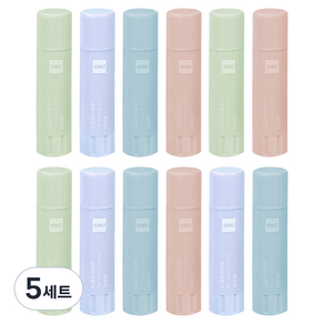 deLi 得力 玉米粉Glusstick 小型黏合貼 4種*3入組 9g, 5組