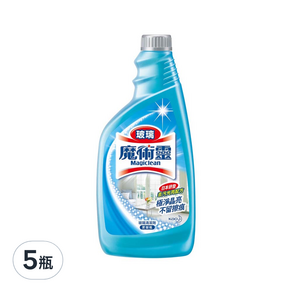 Kao 花王 Magiclean 魔術靈 玻璃清潔劑 更替瓶 檸檬香, 500ml, 5瓶