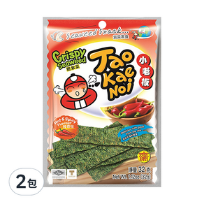 TAO KAE NOI 小老板 厚片海苔 辣香味, 32g, 2包