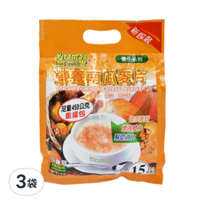 Vitamax 維他麥 營養南瓜麥片 15包, 450g, 3袋