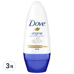 Dove 多芬 止汗滾珠型體香劑 原味, 3條, 40ml