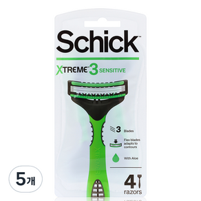 Schick 舒適牌 Extreme 3 便攜式刮鬍刀(4件裝), 4入, 5個