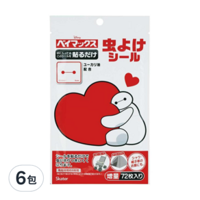 Skater 精油驅蟲貼片 BAYMAX 72片, 6包