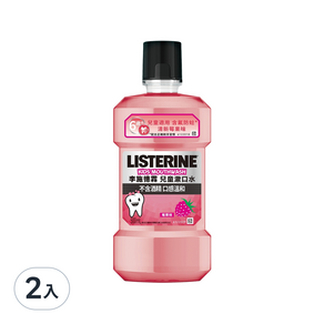 LISTERINE 李施德霖 兒童漱口水 清新莓果, 500ml, 2瓶