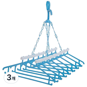 Bebe Hook Suab 8 步衣架衣架, 藍色, 3個