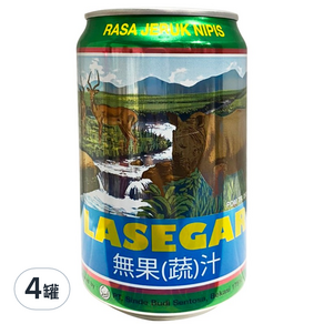 LARUTAN CAP KAKI TIGA Rasa Melon 飲料 哈密瓜風味, 320ml, 4罐