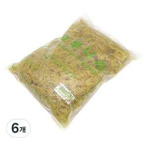 GOMUNARA 彈力橡皮筋 1kg, 黃色, 6包