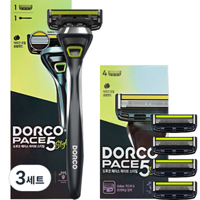 Dorco Face 5 款式套組, 3套, 剃須刀 + 剃須刀刀片 5p