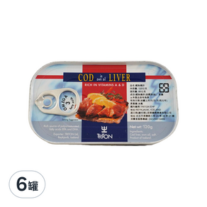 TRITON 鱈魚嫩肝, 120g, 6罐