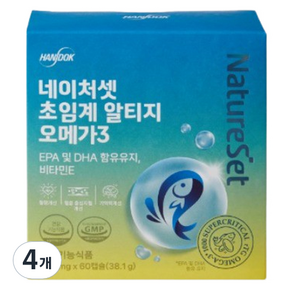 NatureSet NatureSet超臨界rTG Omega-3膠囊, 60粒, 4個