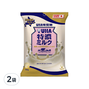 UHA 味覺糖 特濃牛奶糖, 103g, 2袋